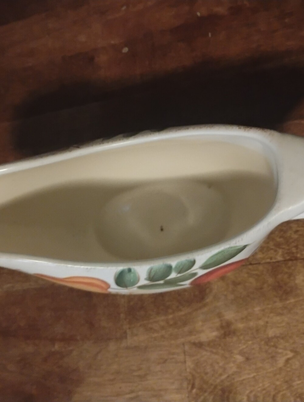 Vintage "HOME" Brand Ceramic Gravy Boat – Fruit Pattern - Picture 7 of 8